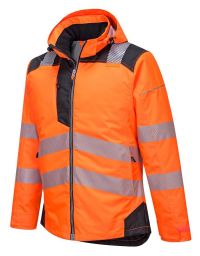 Warnschutz Regenjacke Winter Orange